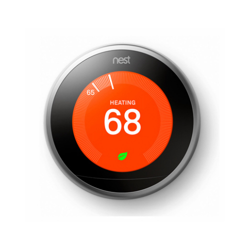 TD SYNNEX Corporation T3007ES Nest Smart Programmable Wi-Fi Learning Thermostat, 3rd Generation, Stainless Steel