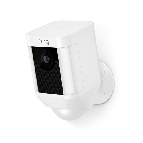 Ring 8SB1S7-WEN0 Smart Spotlight Wi-Fi Security Camera, Battery Operated, White