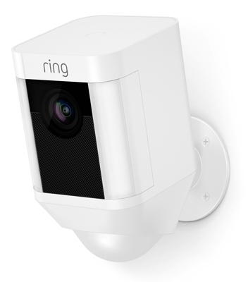 Ring 8SB1S7-WEN0 Smart Spotlight Wi-Fi Security Camera, Battery Operated, White