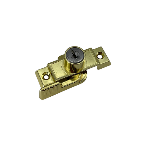 Brass Slim-Line Keyed Sash Lock