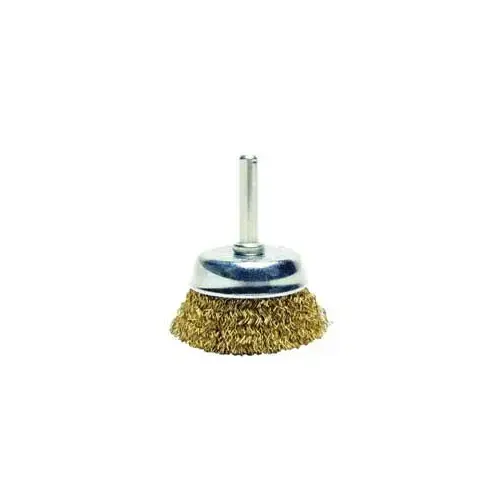 Task Tools T25647 Wire Wheel, 1/2 to 5/8 in Arbor/Shank, Crimped Bristle, 6 in Dia Bristle