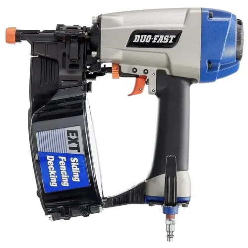 Duo-Fast 515900 Siding Coil Nailer, 300 Magazine, 0 deg Collation, 1-1/2 to 2-1/2 in Fastener Blue/Silver
