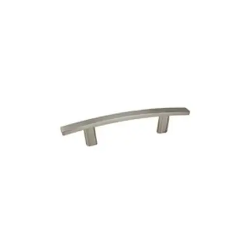 Cabinet Pull, 5-5/16 in L Handle, 7/16 in H Handle, 1-1/16 in Projection, Metal, Brushed Nickel