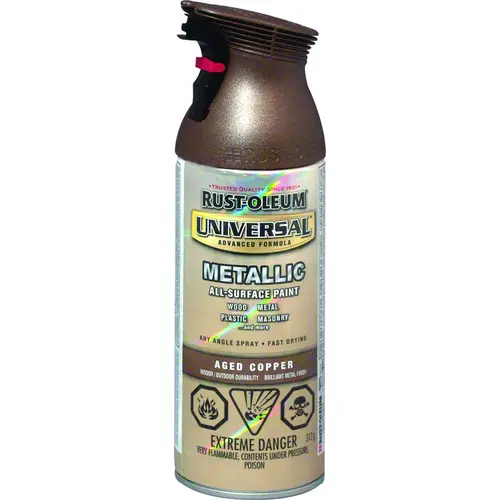 UNIVERSAL Spray Paint, Metallic, Aged Copper, 312 g, Aerosol Can