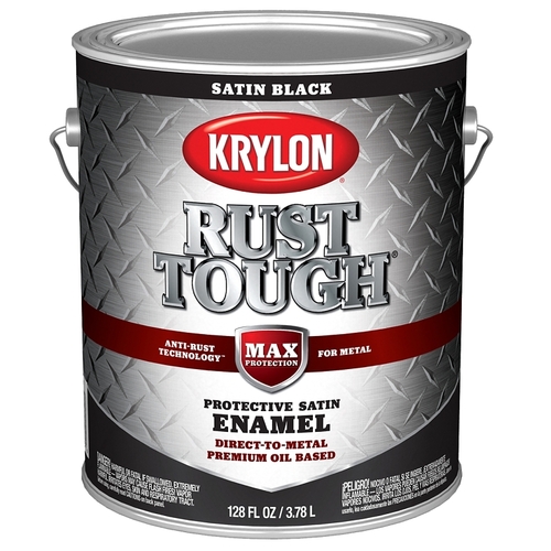 Rust Tough Enamel, Satin, Black, 1 gal