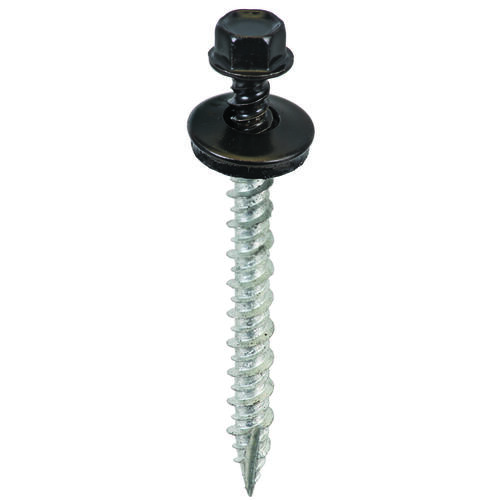 Acorn SW-MW2BK250 Screw, #9 Thread, High-Low, Twin Lead Thread, Hex Drive, Self-Tapping, Type 17 Point