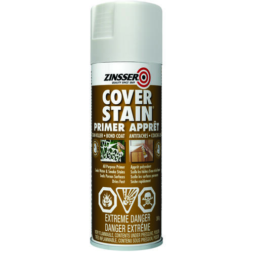 Zinsser Z03618 Cover Stain Primer, Flat, White, 369 g, Aerosol Can