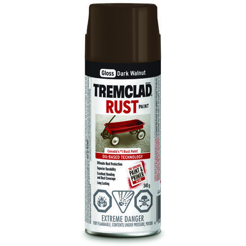 RustOleum 266790XCP6 TREMCLAD Spray Paint, Gloss, Dark Walnut, 340 g