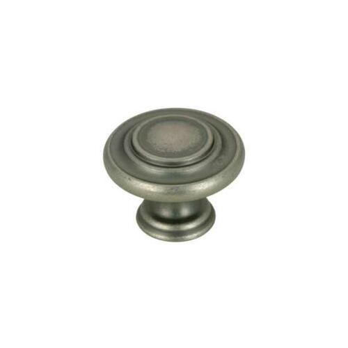 Cabinet Knob, 31/32 in Projection, Metal, Pewter