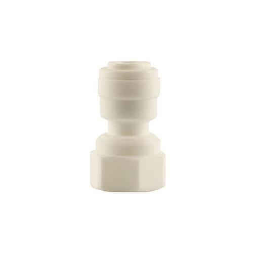 Pipe Adapter, 1/4 in, MPT, Polyethylene, White, 100 psi Pressure