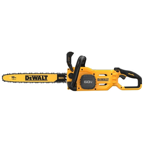 DEWALT DCCS672B Brushless Chainsaw, 60 V Battery, Lithium-Ion Battery, 17 in Cutting Capacity, 18 in L Bar/Chain