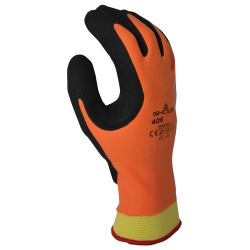 Showa 406XL-09.RT Insulated Gloves, XL, Orange