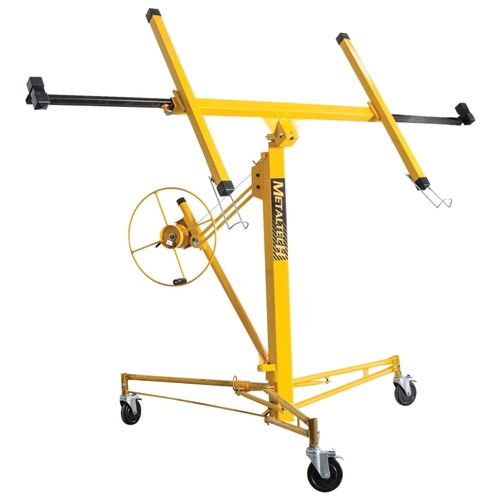 MetalTech I-IDPL Jobsite Series Drywall and Panel Lift, 150 lb, Steel, Yellow, 48.4 in L, 57.9 in W, 57 in H