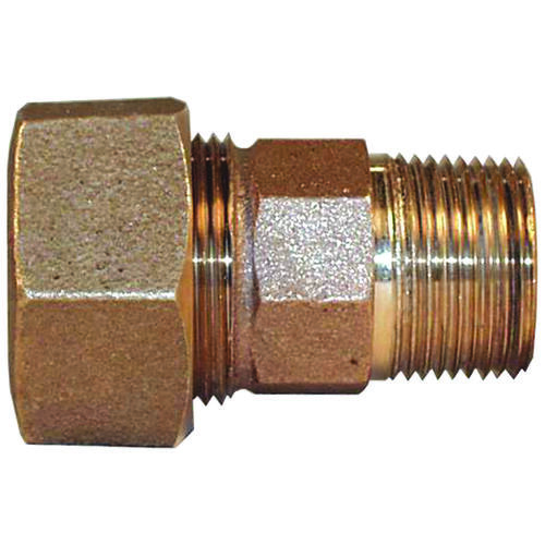 T-4350NL Series Pipe Coupling, 1 in, Compression x MNPT, Bronze, 100 psi Pressure