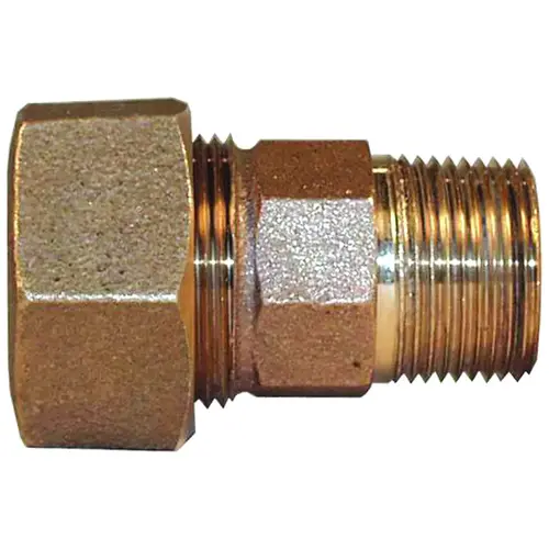 Legend 313-145NL T-4350NL Series Pipe Coupling, 1 in, Compression x MNPT, Bronze, 100 psi Pressure