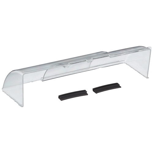 Air Deflector, 14 in L, 8 to 14 in W, Plastic, Clear