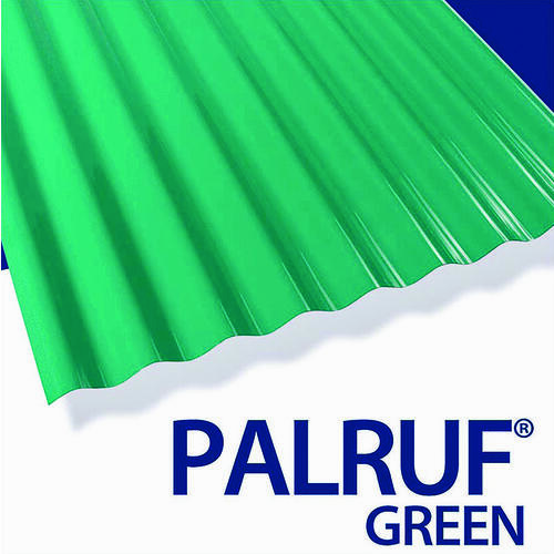 Palruf 101479-XCP10 Corrugated Roofing Panel, 8 ft L, 26 in W, 0.063 in Thick Material, Polycarbonate, Green - pack of 10