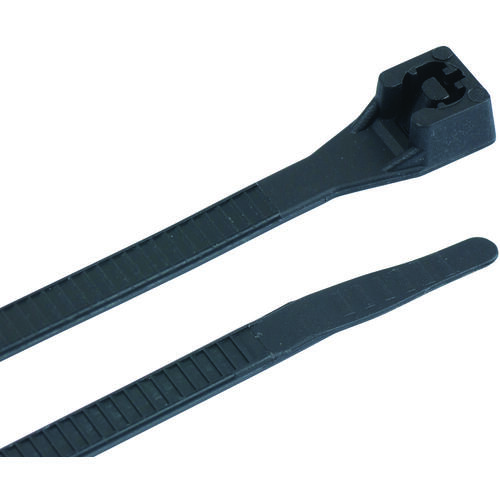 GB 46-415UVB Cable Tie, Double-Lock Locking, 6/6 Nylon, Black - pack of 50