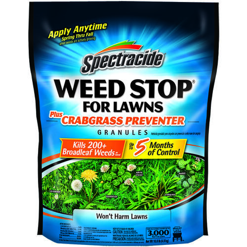 SPECTRACIDE HG-85832 Weed and Crabgrass Preventer, Granular, Brown/Tan, 10.8 lb Bag