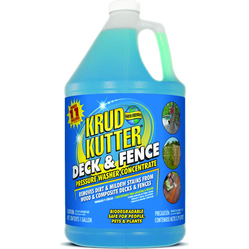 Krud Kutter DF014 Deck and Fence Cleaner, Liquid, Mild, 1 gal Bottle