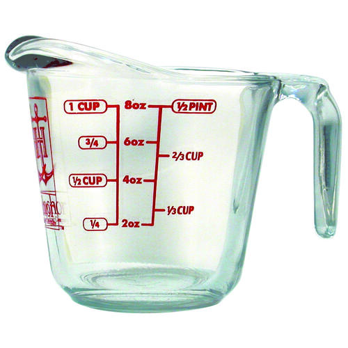 ANCHOR HOCKING 551750L20 551750L13 Measuring Cup, Glass, Clear