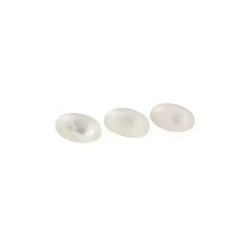 Bumper, 3/8 in Dia, Round, Nylon, Clear