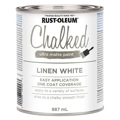 Chalked Paint, Ultra Matte, Linen White, 30 oz, Pint