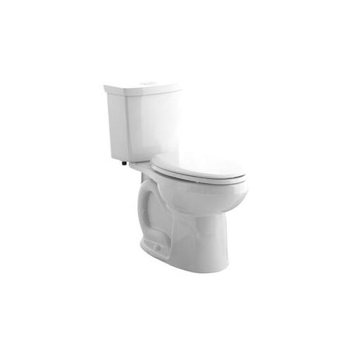 Flush Toilet, Elongated Bowl, 1.6 gpf Flush, 16-1/2 in H Rim