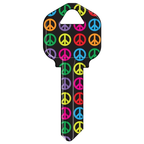 KW1-32 KEYBLANK PEACE SIGNS Nickel