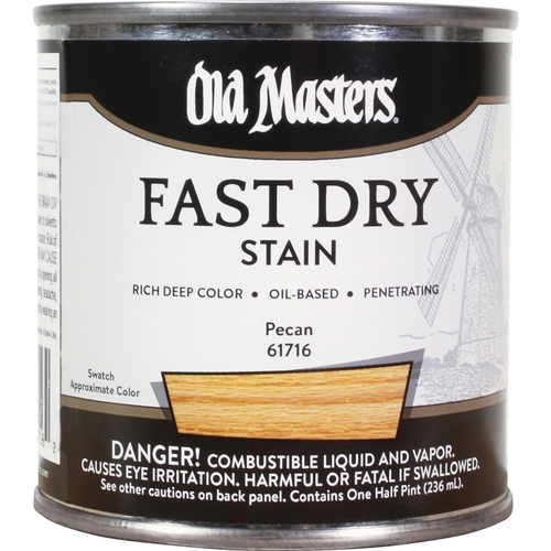 Old Masters 61716 Fast Dry Stain, Pecan, Liquid, 1/2 pt