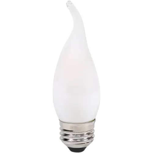 Natural LED Bulb, Decorative, B10 Bent Tip Lamp, 60 W Equivalent, E26 Lamp Base, Dimmable, Frosted - pack of 2