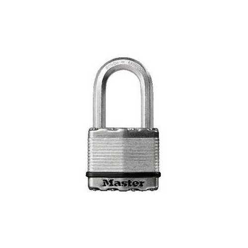 Magnum Series Padlock, Different Key, 3/8 in Dia Shackle, Boron Carbide Shackle, Steel Body Silver