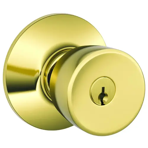 Keyed Entry Knob, Zinc, Brass