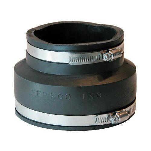 Fernco P1056-54 Flexible Coupling, 5 x 4 in, PVC, 4.3 psi Pressure