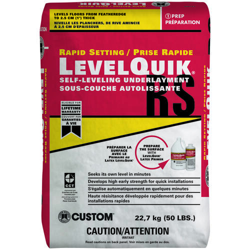 CUSTOM BUILDING PRODUCTS, INC. CLQ50 LevelQuik Self-Leveling Underlayment, Gray, 50 lb Bag