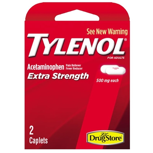 Tylenol 97472-XCP6 Extra-Strength Pain Reliever/Fever Reducer, 4 CT, Caplet - pack of 6