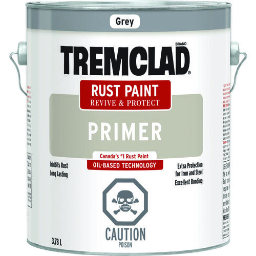 TREMCLAD Rust Primer, Flat, Gray, 3.78 L