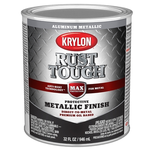 Rust Tough Enamel, Metallic Aluminum, 1 qt