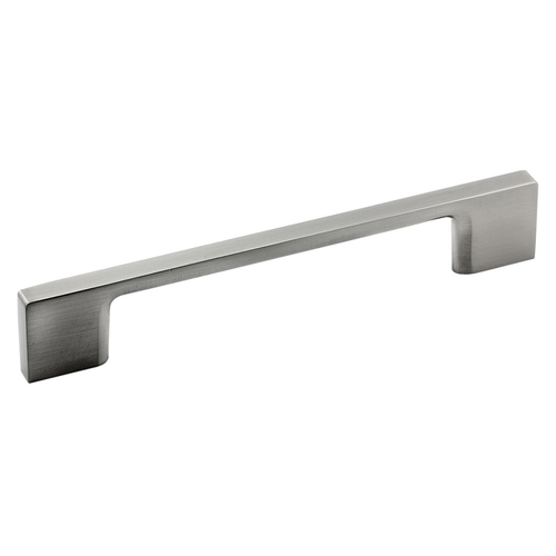 Cabinet Pull, 6-3/8 in L Handle, 11/32 in H Handle, 1-3/32 in Projection, Metal, Brushed Nickel