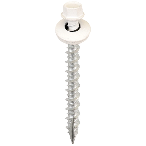 Acorn SW-MW1425W250 Screw, 2-1/2 in L, High-Low Thread, Hex Drive, Type 17 Point, 250 BAG White