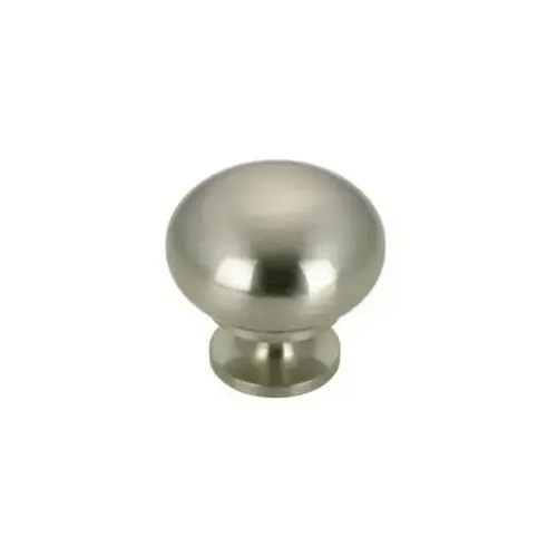 Classic Series Knob, 1-3/16 in Projection, Brass, Brushed Nickel Gray