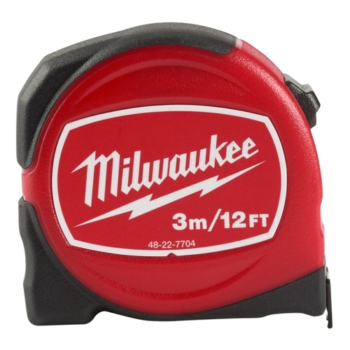 Milwaukee 48-22-7704 Tape Measure, 12 ft L Blade