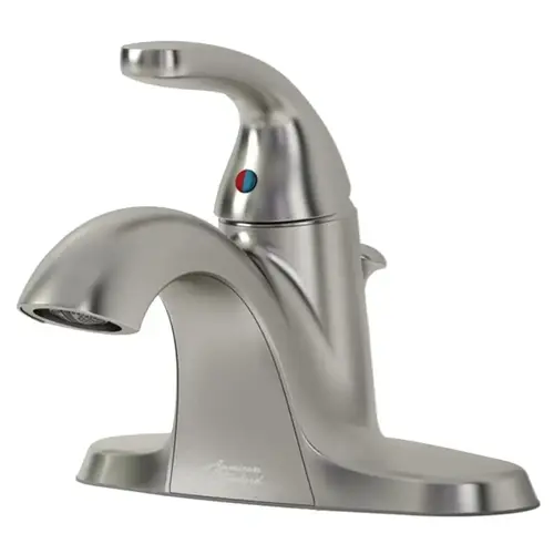 American Standard 9091110.295 Cadet Suite Series Centerset Bath Faucet, 1.2 gpm, 1-Faucet Handle, 3-Faucet Hole, Metal Brushed Nickel