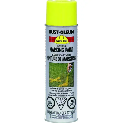 PROFESSIONAL Inverted Marking Paint, Matte, Caution Yellow, 426 g, Aerosol Can