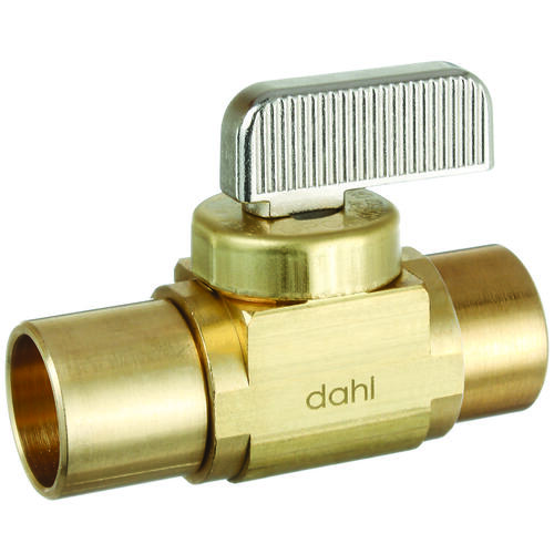 Dahl Brothers 521-13-13-BAG Stop and Isolation Valve, 1/2 x 1/2 in Connection, Solder x Solder, 250 psi Pressure, Brass Body