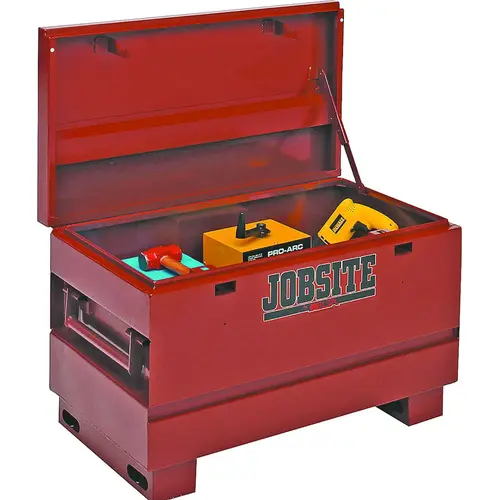 Jobsite Series 636990 Heavy-Duty Contractor Chest, 9.3 cu-ft, 20 in OAW, 23-3/4 in OAH, 42 in OAD, Steel, Brown