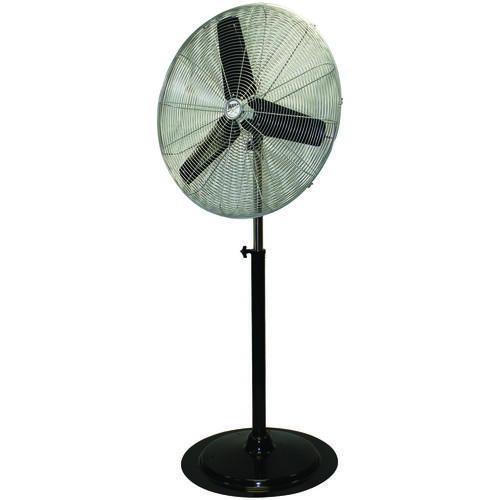 MaxxAir HVPF 30 OSC Heavy-Duty Oscillating Pedestal Fan, 120 V, 2.1 A, 90 deg Sweep, 30 in Dia Blade, Black