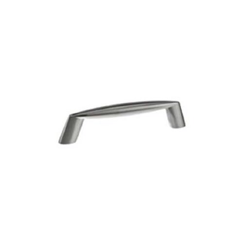 Cabinet Pull, 4-9/16 in L Handle, 1-3/32 in Projection, Metal, Polished Nickel Gray