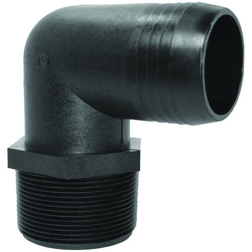 EL1412P Hose to Pipe Elbow, Polypropylene, Black