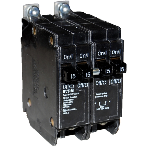 Replacement Classic Circuit Breaker, Quad Type BQL, 15 A, 4 -Pole, 120/240 VAC, Independent Trip